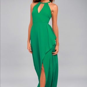 I Spy Green Maxi Dress from Lulu’s NWT